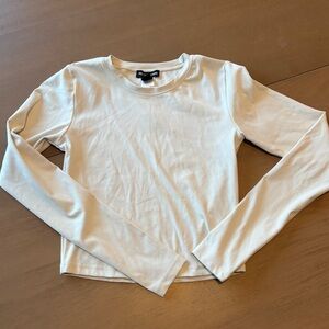 Pretty Little Thing Cream Long Sleeve Top